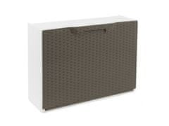 ArtPlast ARTU50-FRT Plastový botník RATTAN taupe/biely 51x17,3x40 cm