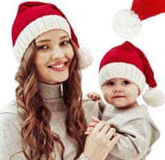 Camerazar Unisex detská čiapka Santa Hat, červená, akrylové vlákno, univerzálna veľkosť