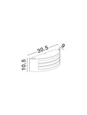 Nova Luce NOVA LUCE vonkajšie nástenné svietidlo ZENITH tmavo šedý hliník biely akrylový difúzor E27 1x12W 220-240V bez žiarovky IP44 713113