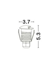 Nova Luce NOVA LUCE vonkajšie zapustené svietidlo do zeme BANG biely hliník LED 1W 3V 3000K IP67 8039001