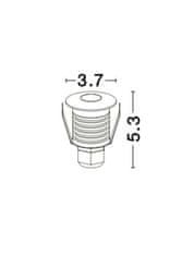 Nova Luce NOVA LUCE vonkajšie zapustené svietidlo do zeme BANG biely hliník LED 1W 3V 3000K IP67 8038401