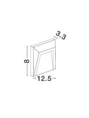 Nova Luce NOVA LUCE vonkajšie nástenné svietidlo LUTON tmavo šedý ABS LED 1.2W 3000K IP65 100-220V vr. driveru 8403624