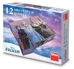 DINO Drevené kocky Frozen II 12 kociek