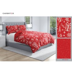 Carbotex Obojstranné vianočné obliečky na dvojposteľ, 220/200+2x70/80, ROT231171