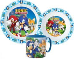 Stor Jedálenský set Sonic the Hedgehog, mikro plastový set s hrnčekom 265 ml