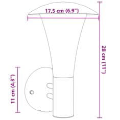 Petromila vidaXL Vonkajšie nástenné svetlá 2 ks čierne nehrdzavejúca oceľ
