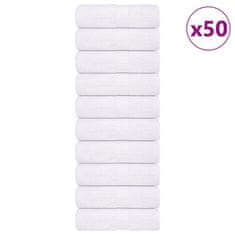 shumee vidaXL Uteráky pre hostí 50 ks biela 30x50 cm 360 g/m2, 100 % bavlna