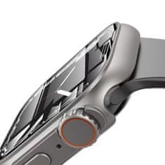 Tech-protect Defense 360 puzdro so sklom na Apple Watch 10 46mm, titanium/orange