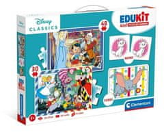 Edukit Disney Classics 4v1 (pexeso, 48 + 30 puzzle, 6 kostek)