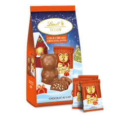 LINDT TEDDY mini čokoládky s chrumkavou náplňou 130g