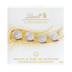 LINDT CONNAISSEURS pralinky Marc de Champagne 135g