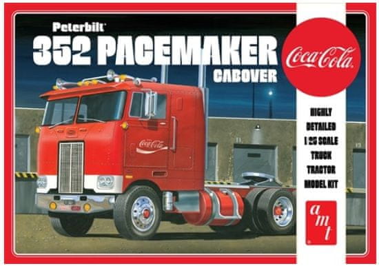 shumee Plastikový model - Peterbilt 352 Pacemaker Cabover Coca-Cola kamión 1:25 - AMT