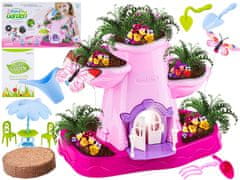 shumee PINK Little Gardener's Set GROWTH Zvlhčovač rastlín, domček pre bábiky, kvetináč