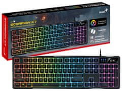 Genius GX GAMING Scorpion K7/ drôtová/ Copilot/ RGB podsvietenie/ USB/ čierna/ CZ+SK layout