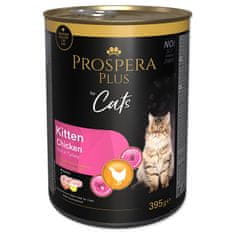 Konzerva Prospera Plus Kitten Kuracie päté, bohaté na morku 395g