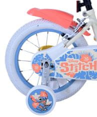 Volare Disney Stitch detský bicykel pre dievčatá - 14 palcov - Krémová/Korálová/Modrá - Dve ručné brzdy