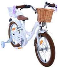 Volare Blossom detský bicykel pre dievčatá - 16 palcov - Biela - Dve ručné brzdy