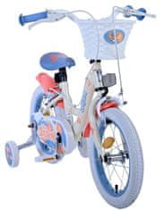 Volare Disney Stitch detský bicykel pre dievčatá - 14 palcov - Krémová/Korálová/Modrá - Dve ručné brzdy