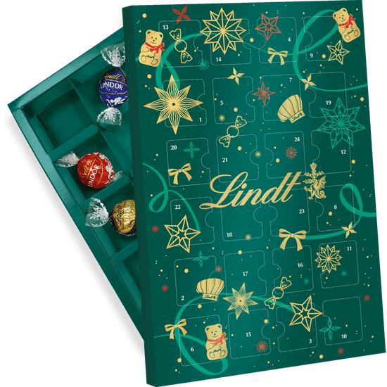 LINDT Advetný kalnedár Pick&Mix zelený