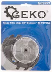 GEKO Kľúč na olejový filter 3/8! 64,5 mm 14k pre Toyotu