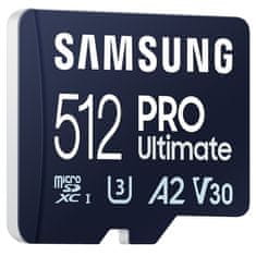 SAMSUNG Paměťová karta Micro SDXC 512GB PRO Ultimate + SD adaptér