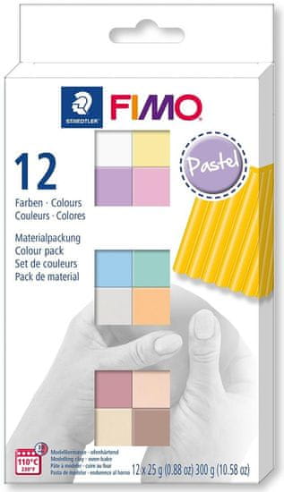 FIMO Soft sada 12 farieb x 25 g - pastel