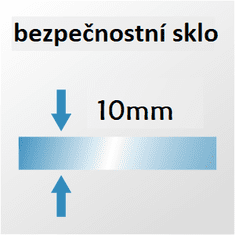 H K FORCE F1 100 Sprchová zástena WALK IN 98 – 100x200, 10 mm sklo