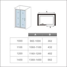 H K Posuvné sprchové dvere SYMPHONY D2 120, 116 – 120x190 L/P variant