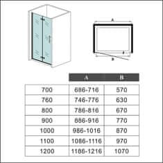 H K Zalamovacie dvere MELODY B8 69 – 72x195