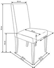 Halmar Dřevěná jídelní židle KERRY BIS wenge/tmavě hnědá (1p=2szt)