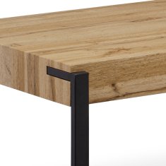 Autronic Konferenčný stolík 110x60x42 cm, doska MDF dekor divoký dub hrúbka 10 cm, kov AHG-250 OAK