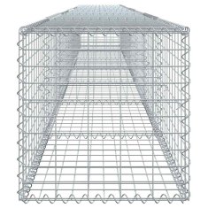 Vidaxl Gabiónový kôš s krytom 700x50x50 cm pozinkované železo