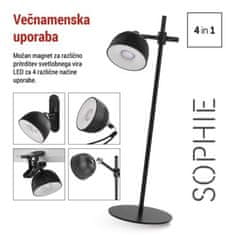 EMOS LED stolná lampa SOPHIE, dobíjacia, čierna