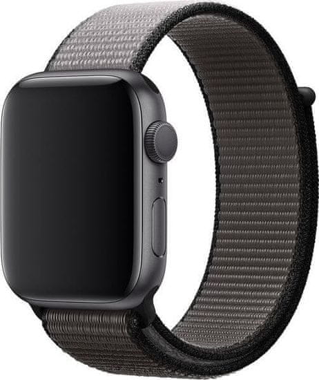 4wrist Prevliekací športový remienok na Apple Watch – Čierna/Sivá 38/40/41 mm