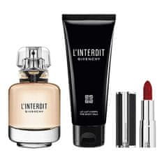 Givenchy L`Interdit - EDP 80 ml + tělové mléko 75 ml + rtěnka 1,5 g