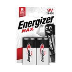 Energizer MAX Baterie 9V - 2 kusy