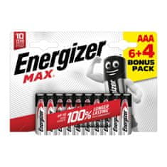 Energizer MAX Baterie - Mikrotužka AAA 6 + 4 kusy