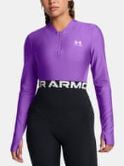 Under Armour Dámske tričko Under Armour HeatGear Rib 1/4 Zip LS-PPL XS