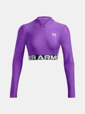 Under Armour Dámske tričko Under Armour HeatGear Rib 1/4 Zip LS-PPL XS