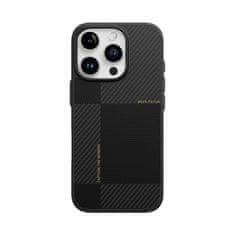 Rock Zadný kryt Ultra Thin Aramid Fiber Kevlar 600D pre iPhone 16 Pro Max čierny