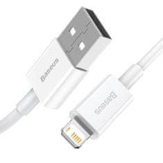 BASEUS Dátový kábel Superior Series USB/Lightning 1m (2.4 A) biela