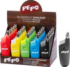 PE-PO Zapaľovač PE-PO, teleskopický, plynový, Sellbox 25 ks (25 ks)