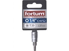 Fortum Hlavica zástrčná 1/4" hrot TORX, T 20, L 37mm