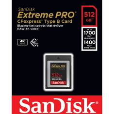 Pamäťová karta Sandisk Extreme PRO CF Express 512 GB, Type B