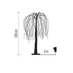 EMOS EMOS LED svietiaci stromček, 120 cm, vonkajšia aj vnútorná, studená biela DCTC04