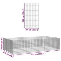 Vidaxl Voľný výbeh pre zvieratá 24 panelov 54x100cm pozinkované železo