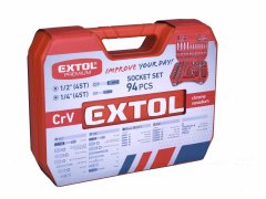 Extol Premium Sada nástrčných a zástrčných kľúčov 94-dielna, CrV, CrV/S2, EXTOL PREMIUM