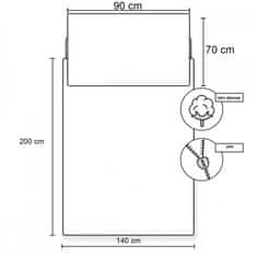 Halantex Obojstranné bavlnené obliečky Halantex Jurský Park, 140/200+70/90, JWC9502