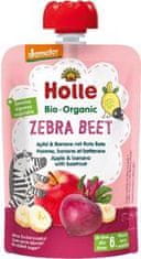 Holle Zebra Beet Bio ovocné pyré jablko, banán a červená repa, 100 g (6 m+)