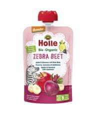 Holle Zebra Beet Bio ovocné pyré jablko, banán a červená repa, 100 g (6 m+)